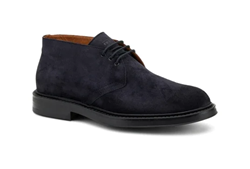 FRAU POLACCHINO STRINGATO BLU WAXY GOMMA CAMOSCIO BLU